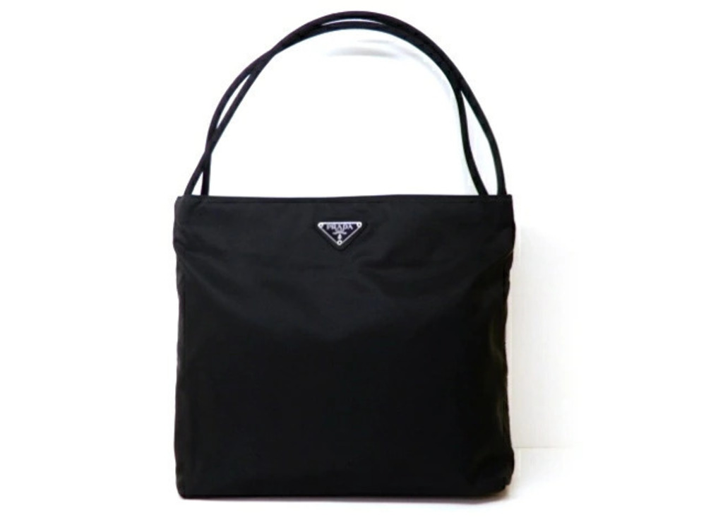 Prada Tessuto Saffiano Leather Shoulder Bag Black